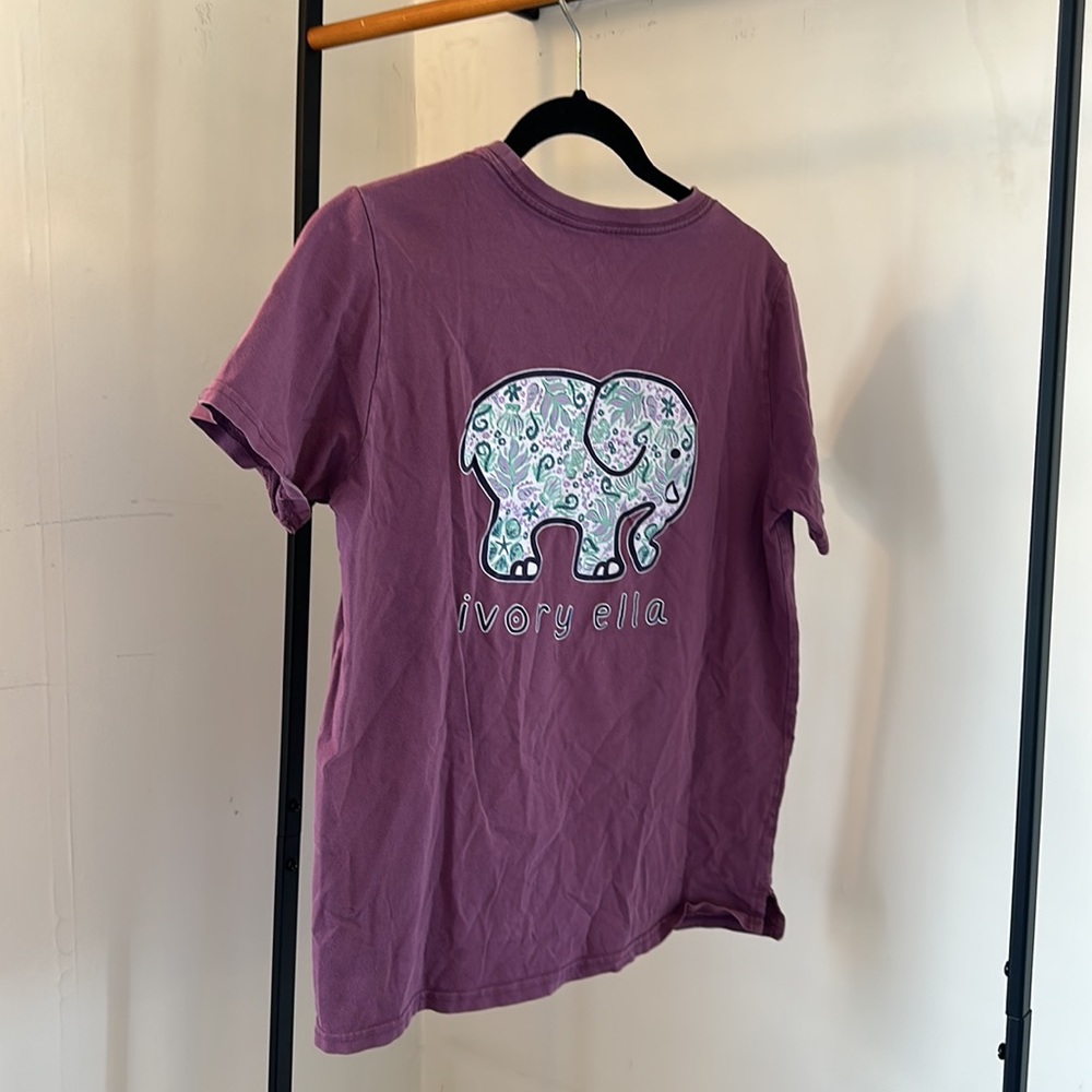 Women’s small, purple ivory, Ella, short sleeve T-shirt